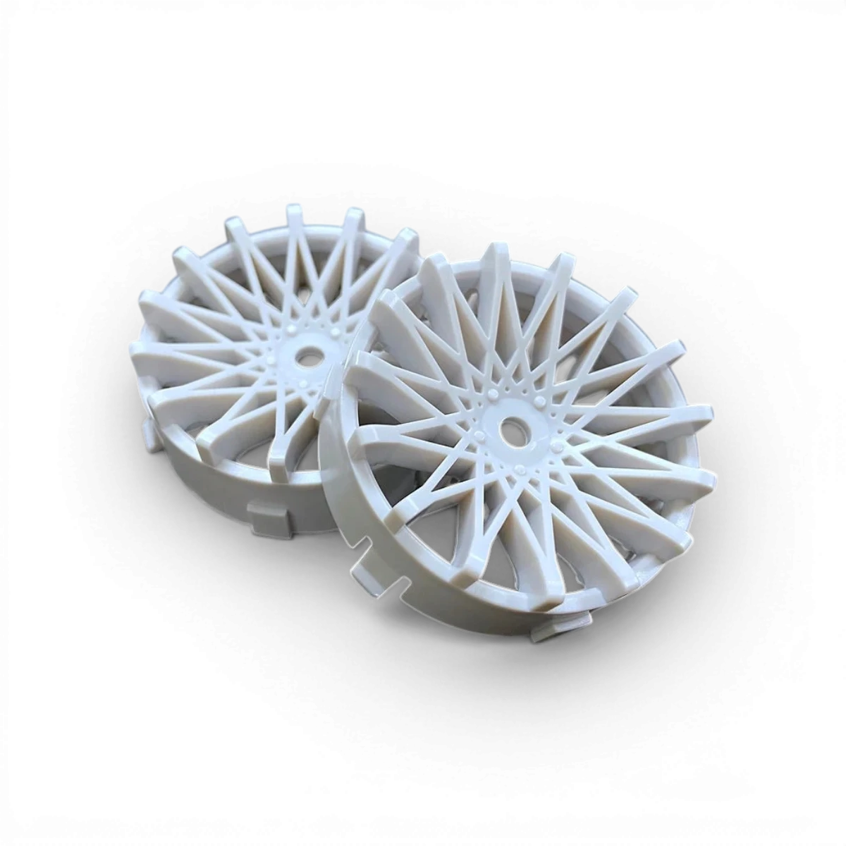Centre de roue Tetsujin Super RIM Dahlia blanc, design élégant avec finition blanche, adapté pour vélo ou moto.