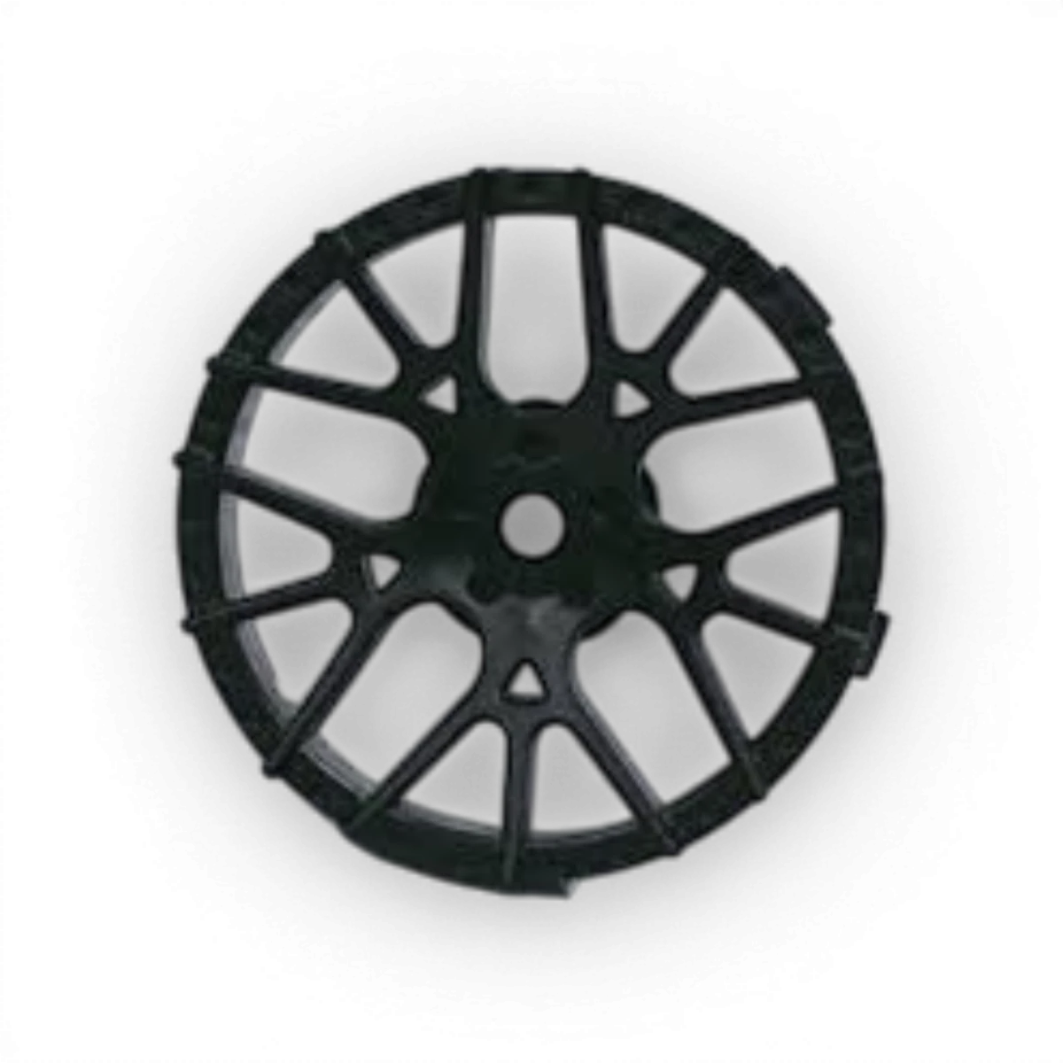Centre de roue Super RIM Lycoris noir de Tetsujin, design élégant pour véhicules, visible en détail sur la roue.