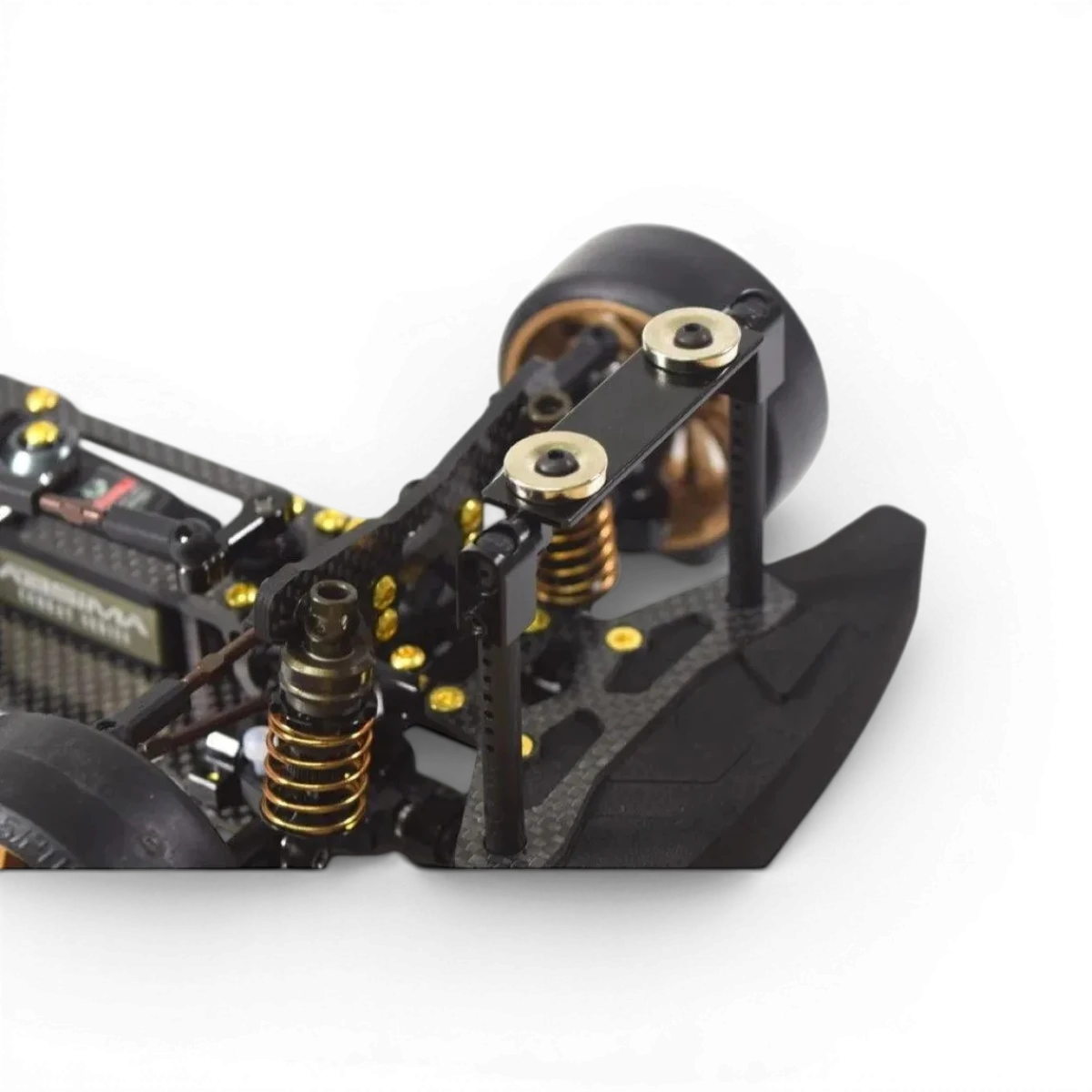 Support carrosserie aimanté Absima pour fixation sécurisée de pièces de voiture radiocommandée, noir avec surface magnétique.