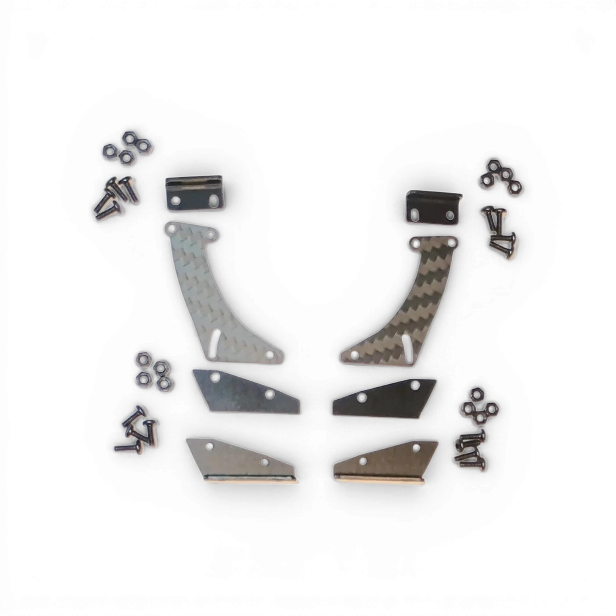 Support d’aileron en aluminium et carbone pour voiture, design léger et robuste, par Metal Garage, fixation pour aileron.