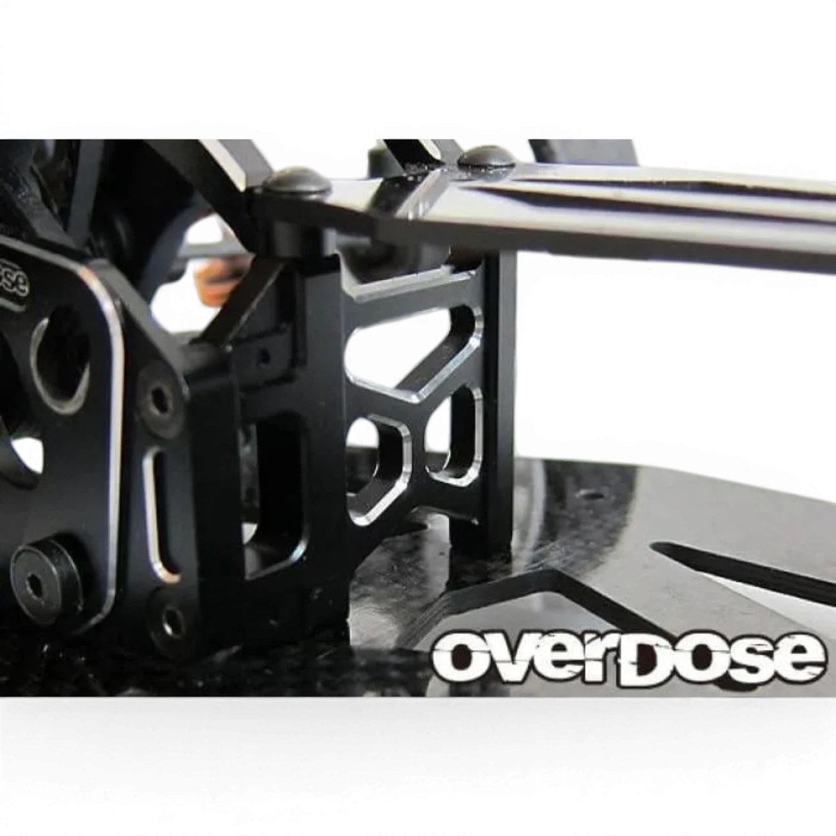 Support de renfort arrière en aluminium pour GALM Overdose, pièce détachée robuste et léger, compatible avec le modèle GALM.