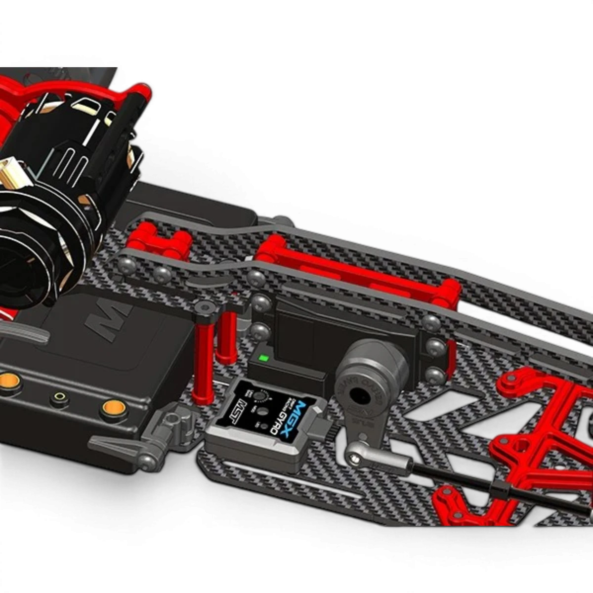 Support de servo en aluminium RMX 4 de Max Speed Technology, pièce détachée pour véhicule RC, montage robuste et léger.