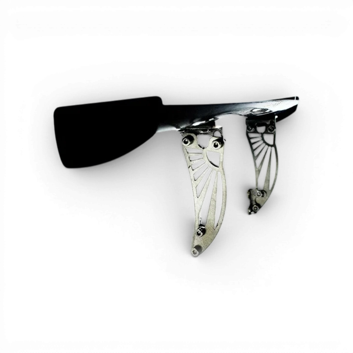Support d’aileron STL3 de Src Sideways RC pour personnalisation, visible avec fixation en plastique noir.