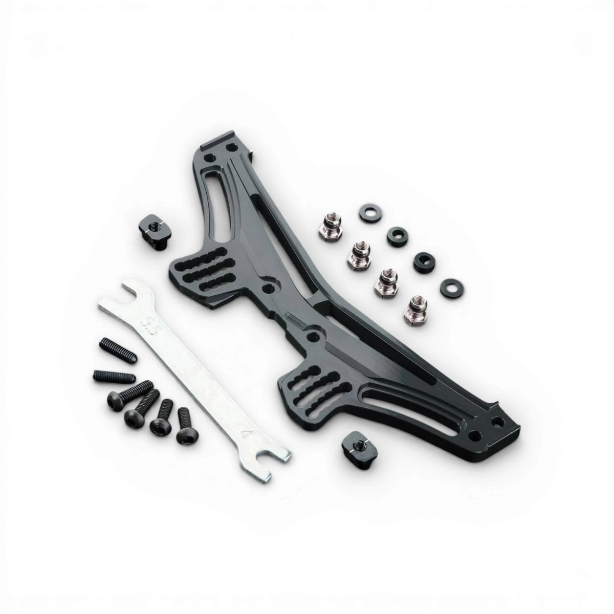 Amortisseurs arrière en aluminium noir pour RMX, pièce détachée de Max Speed Technology, visible avec détails de la composition.
