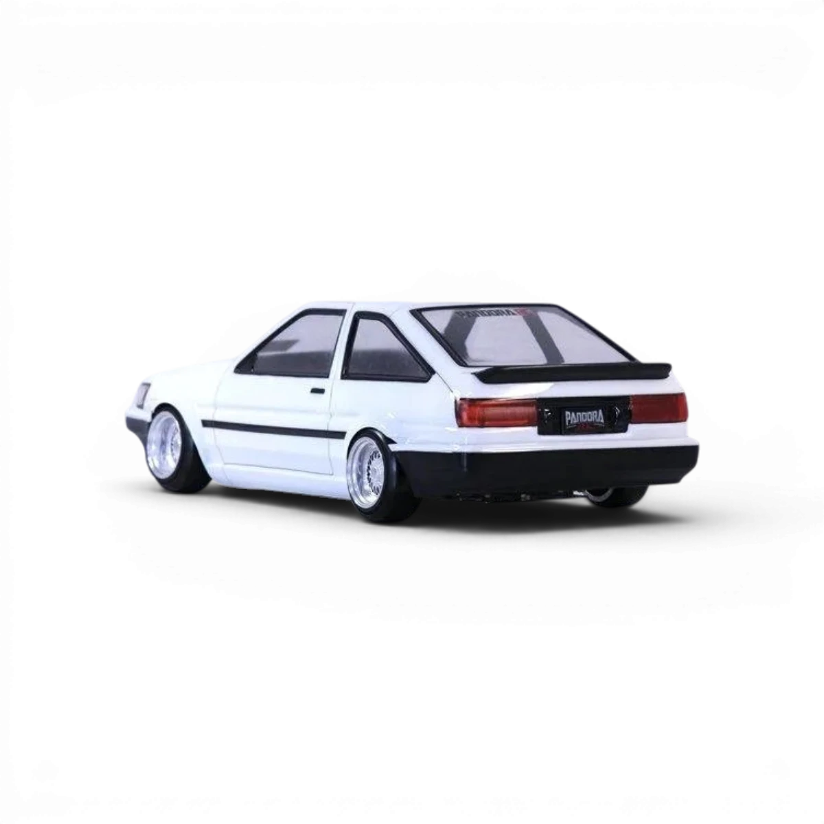 Voiture télécommandée Toyota AE86 Levin 3 portes Pandora RC, carrosserie détaillée et réaliste, modèle réduit de voiture classique.