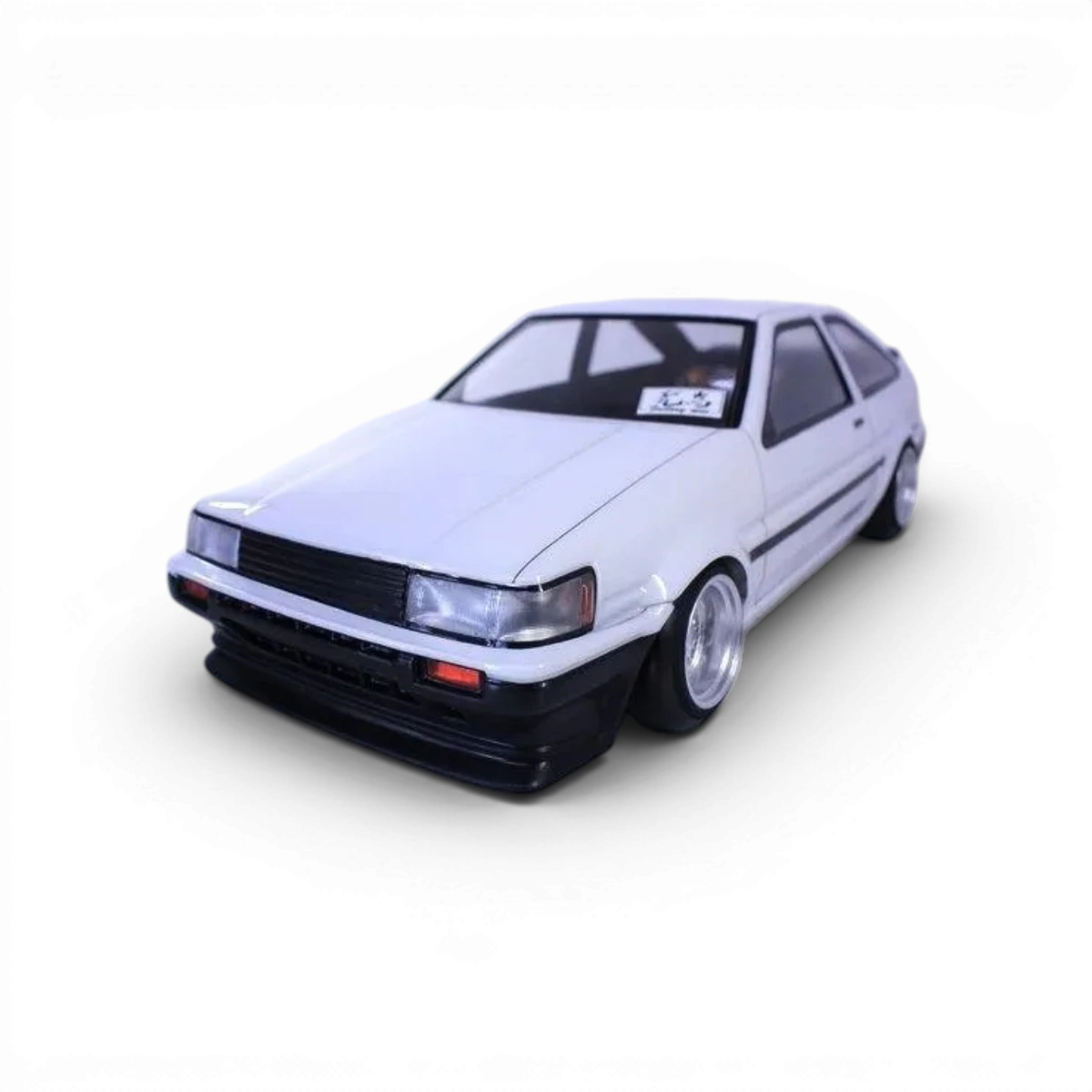 Voiture télécommandée Toyota AE86 Levin 3 portes Pandora RC, carrosserie détaillée et réaliste, modèle réduit de voiture classique.