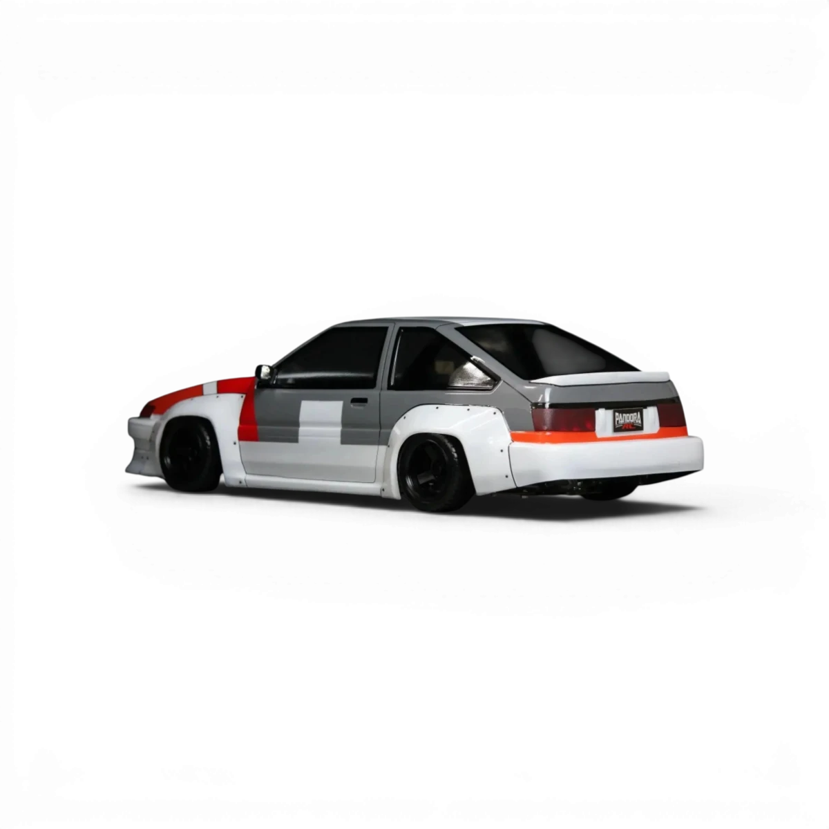 Carrosserie Toyota AE86 Trueno N2 Pandora RC, modèle réduit détaillé pour collection ou modélisme.