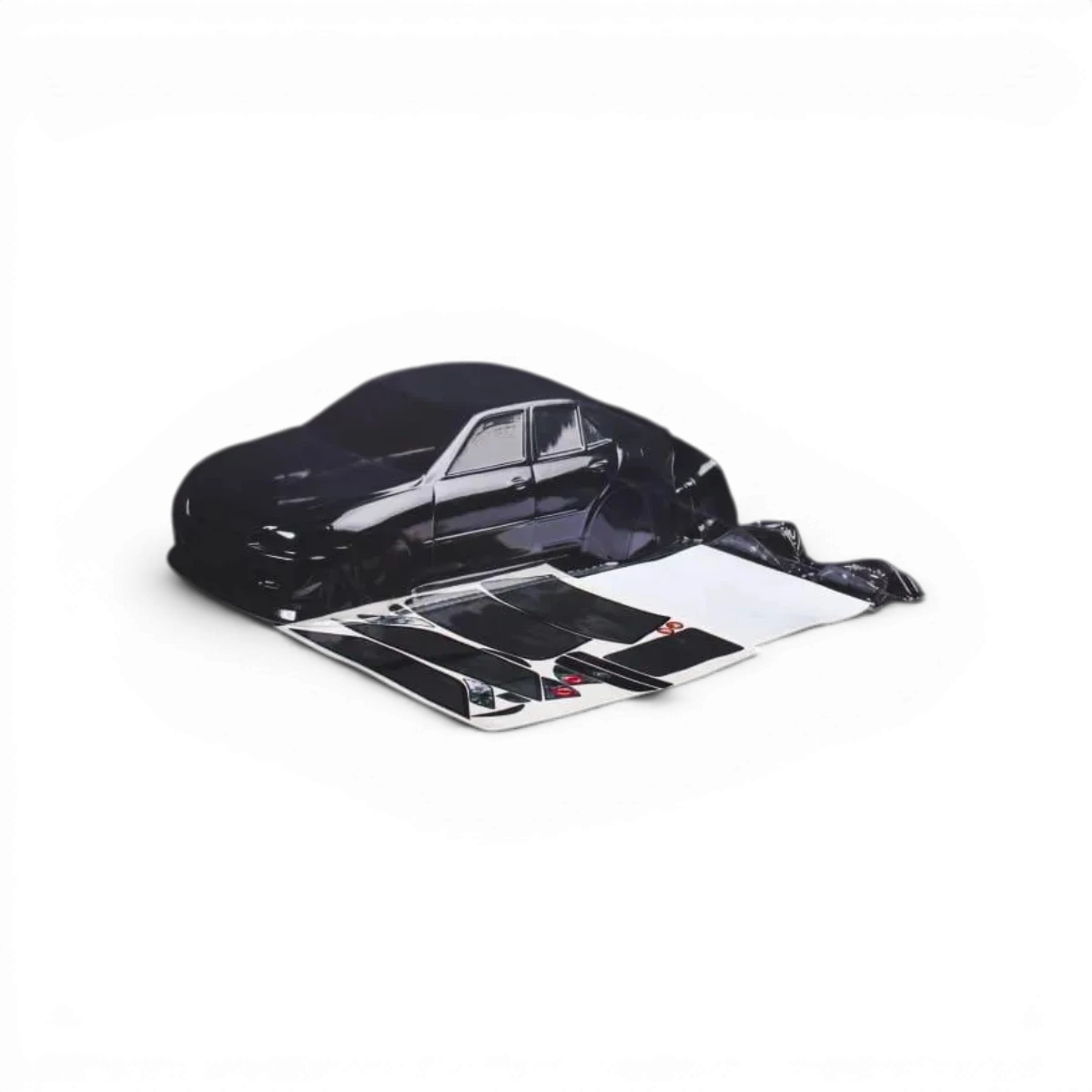 Carrosserie Toyota Altezza Aplastics RC, finition détaillée, vue de face sur fond blanc, modèle de voiture télécommandée.