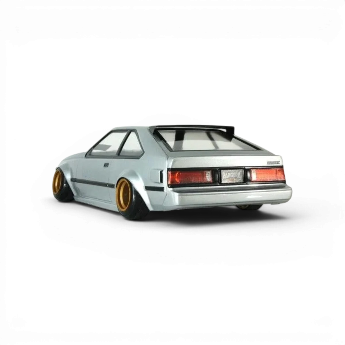 Corps de voiture Toyota Celica XX (A60) de Pandora RC, modèle réduit pour voiture télécommandée, vue de face.