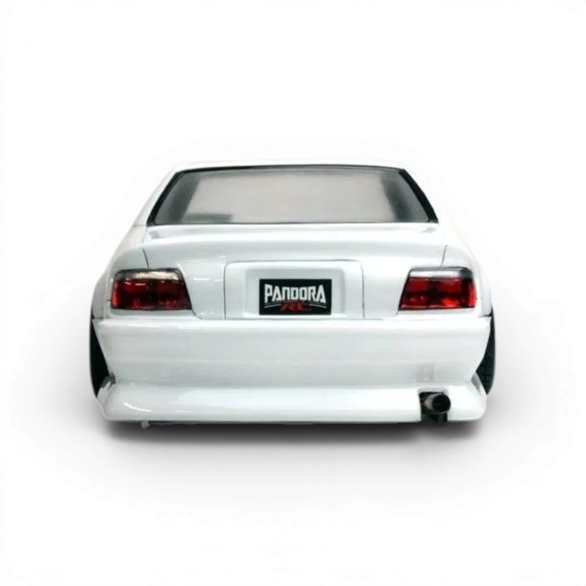 Carrosserie Toyota Chaser JZX100 BN Sports pour voiture radiocommandée Pandora RC, vue de face avec détails de la carrosserie.