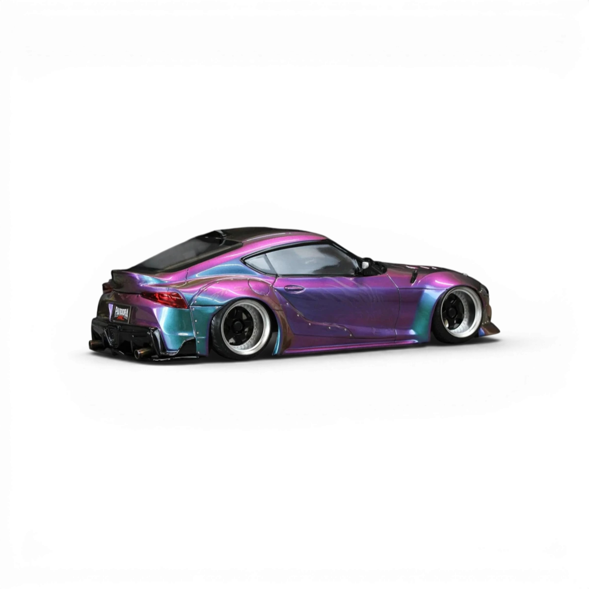 Carrosserie Toyota GR Supra A90 BLS de Pandora RC, modèle BN-Sports, pour voitures télécommandées, en plastique détaillé.