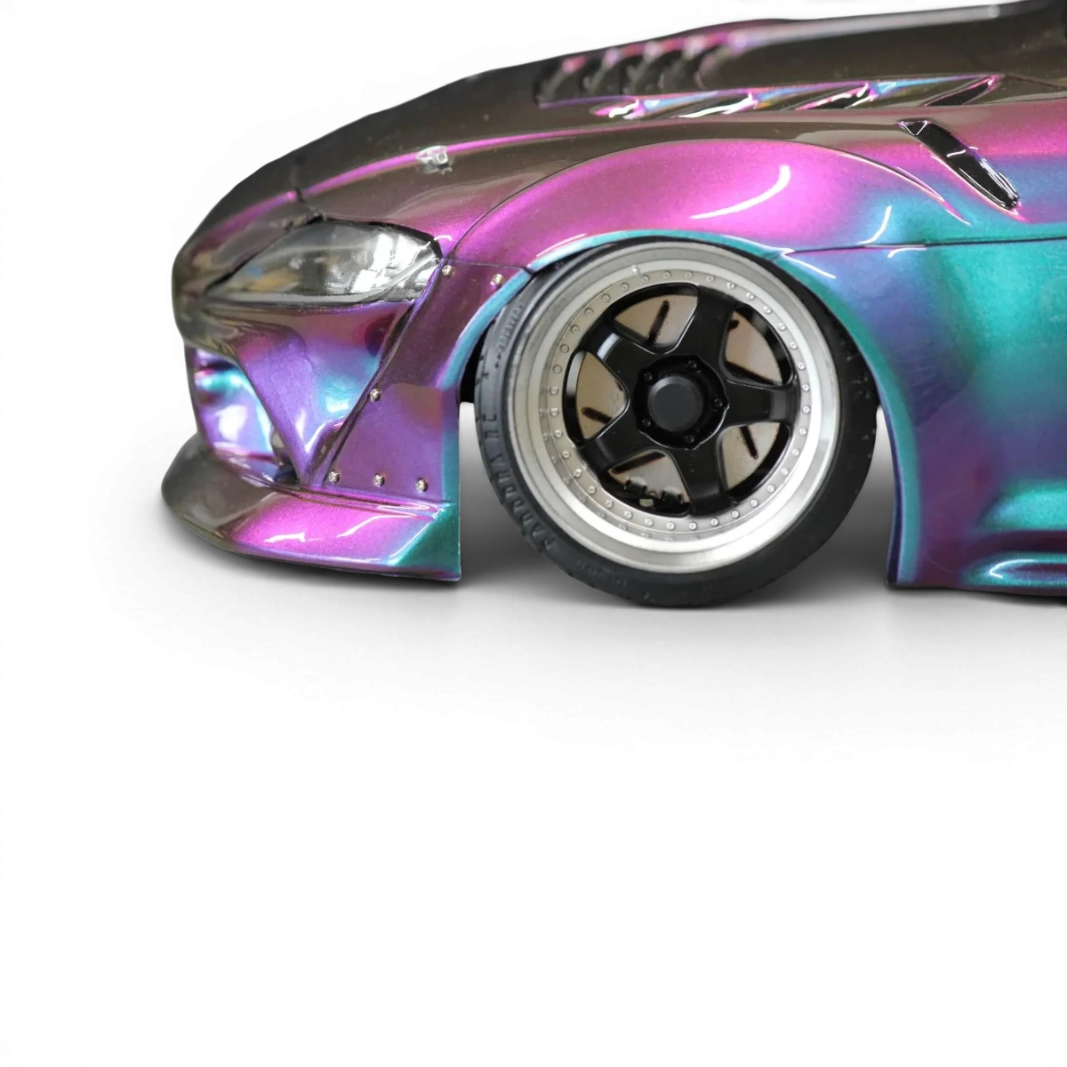 Carrosserie Toyota GR Supra A90 BLS de Pandora RC, modèle BN-Sports, avec détails précis et finition de haute qualité.