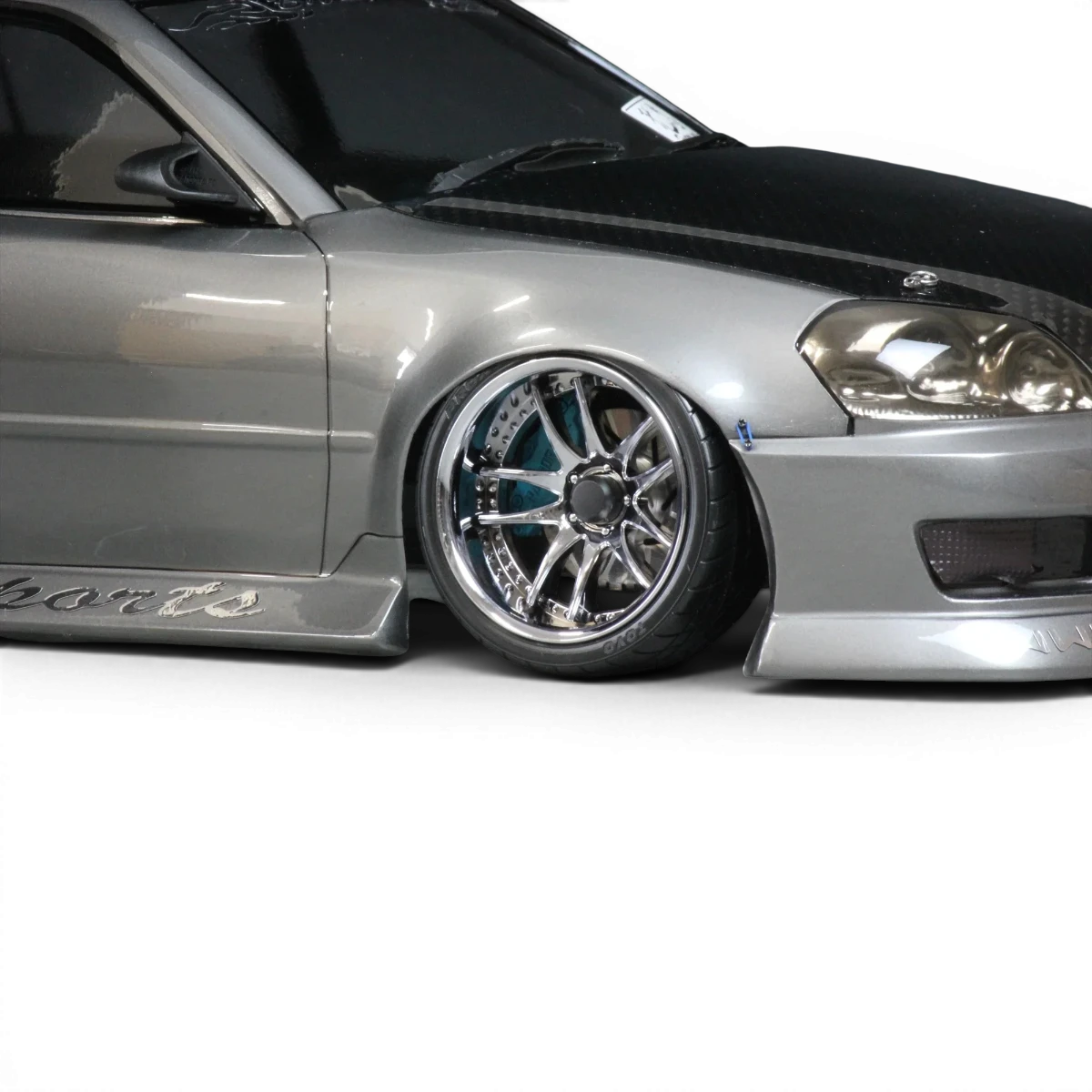 Carrosserie Toyota MARK 2 JZX110 BN-Sports de Pandora RC, vue détaillée montrant la finition et le design du modèle.