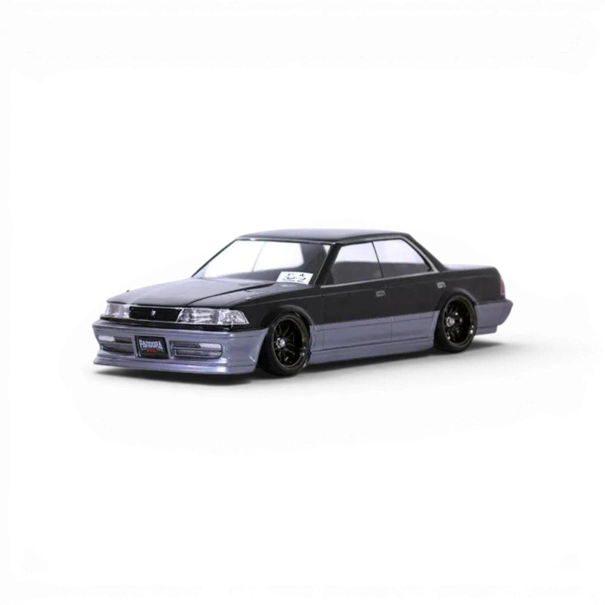 Carrosserie pour Toyota Mark II JZX81 Ver. 2, modèle Pandora RC, vue de face avec détails de la carrosserie.