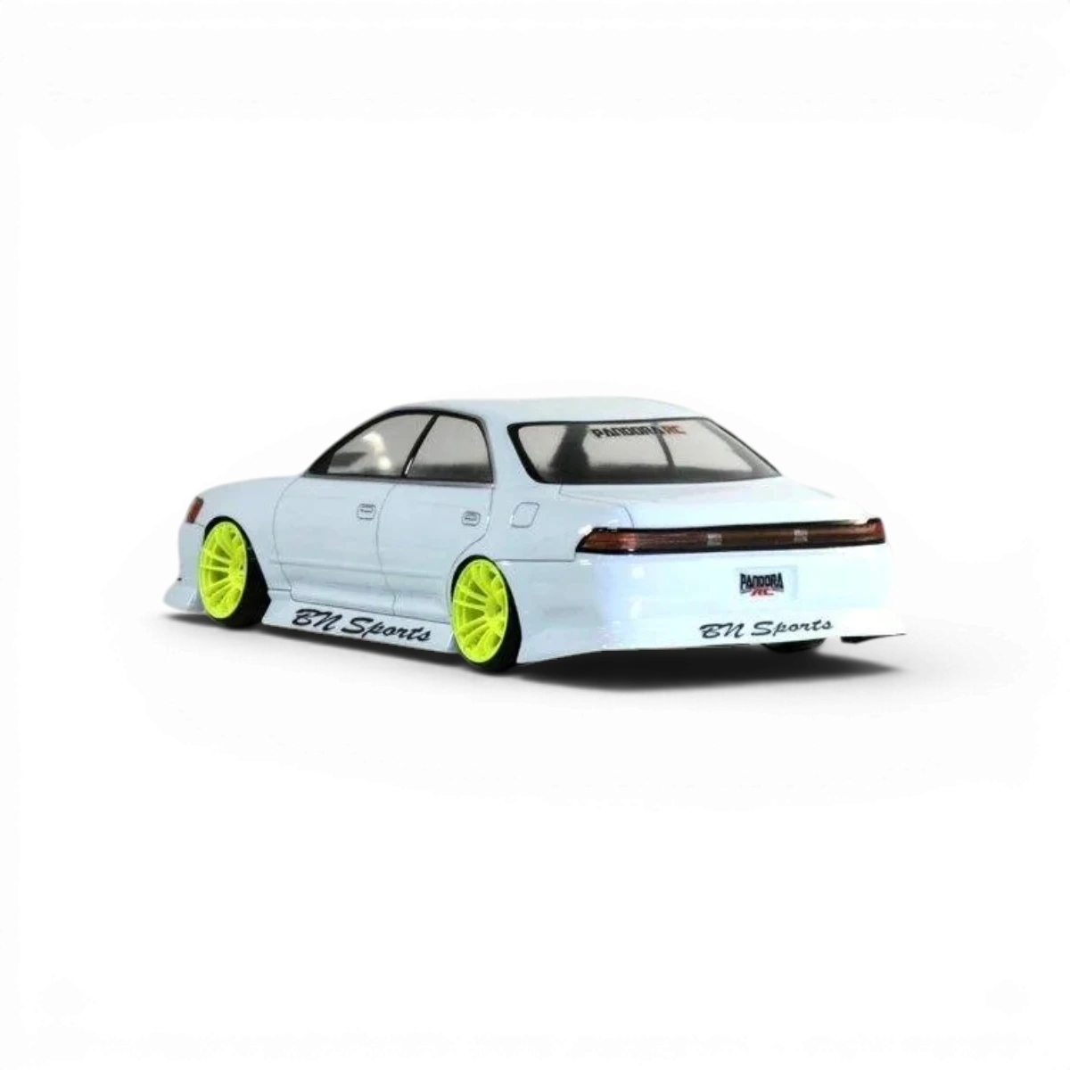 Modèle de carrosserie Toyota Mark II (JZX90) BN Sports pour voiture radiocommandée Pandora RC, vue de profil.