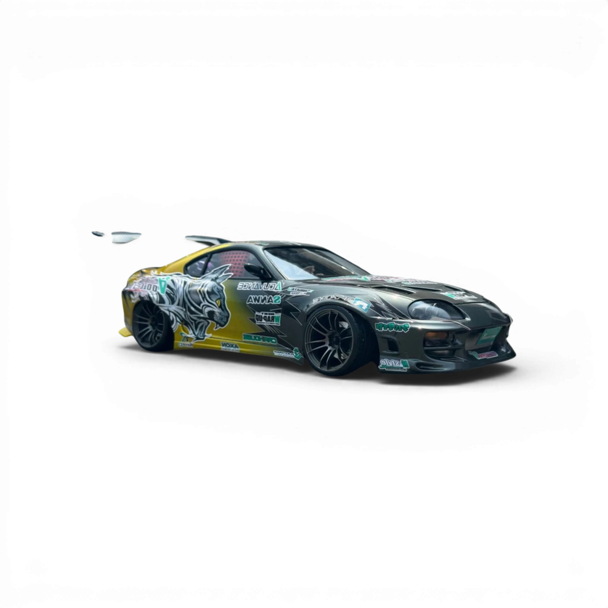 Modèle de carrosserie Toyota Supra MK4 JZA80 Bomex par Addiction RC Design, kit large pour voiture télécommandée.