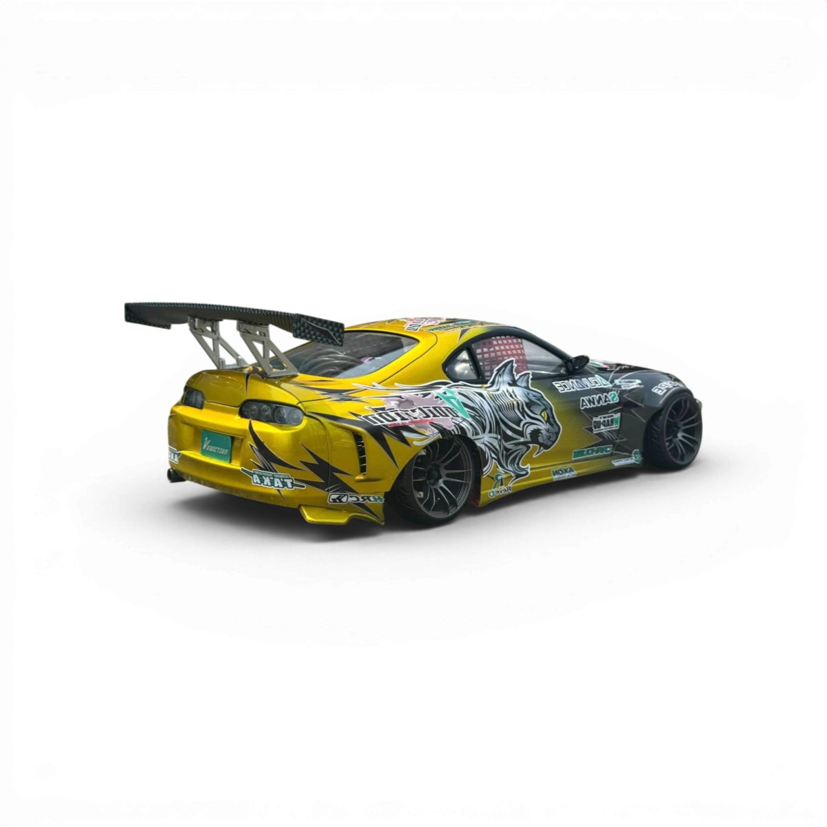Carrosserie Toyota Supra MK4 JZA80 BOMEX de Addiction RC Design, kit large pour voiture radiocommandée, vue de face.