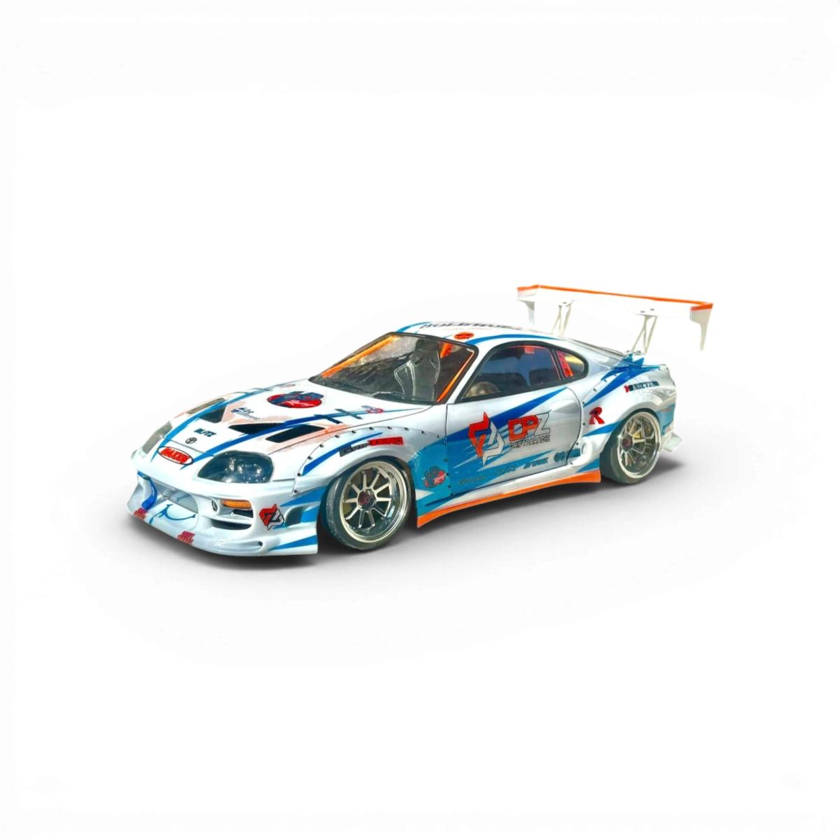 Carrosserie Toyota Supra MK4 JZA80 Bomex de Addiction RC Design, kit large, vue détaillée de la carrosserie automobile.