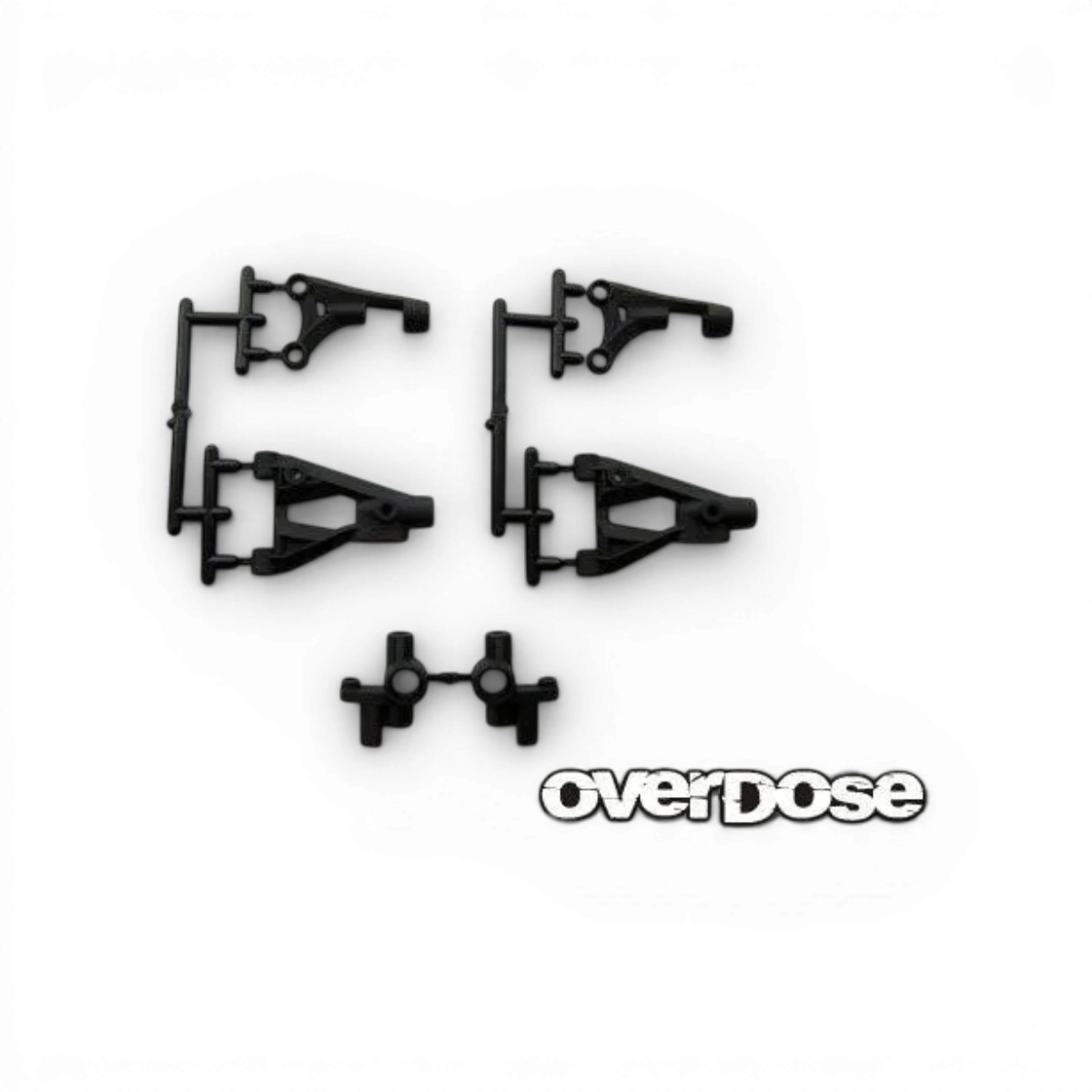 Triangles avant et fusées Galm Overdose, pièces détachées pour modelisme, visibles en détails dans cette image.