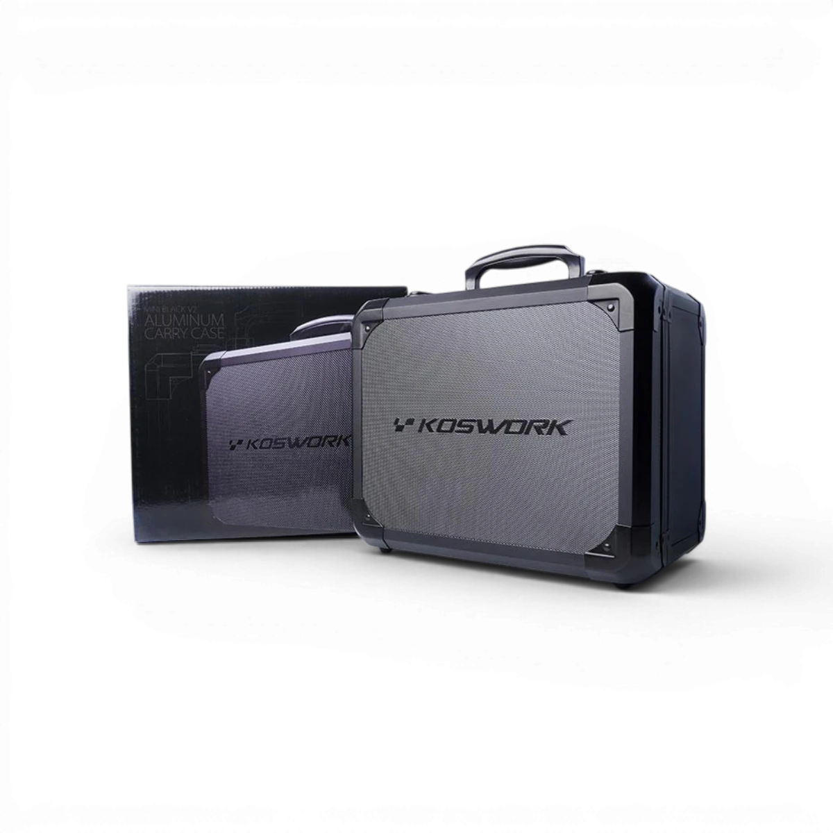 Valise en aluminium V2 pour radio Sanwa M17, accessoire de transport robuste de la marque Koswork.