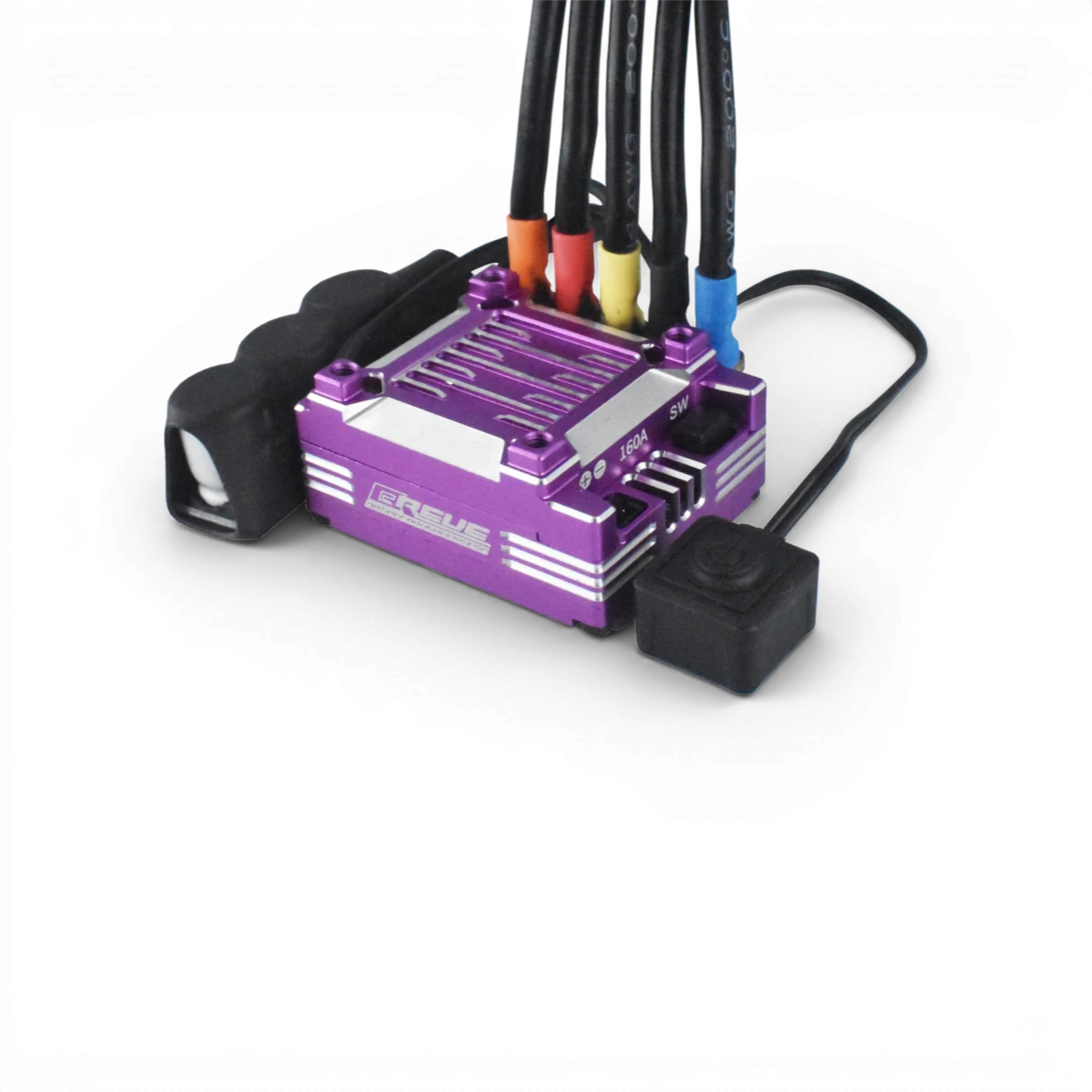 Variateur ESC "BREVE" électronique de la marque Team Reve D, visible avec ses composants sur l'image.