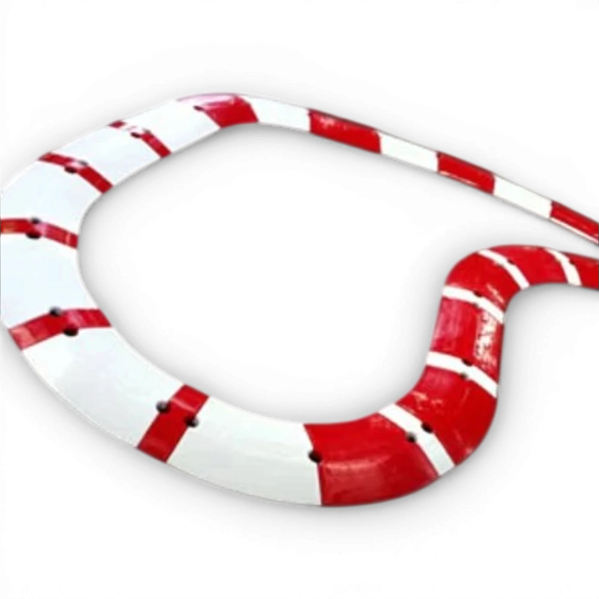 Vibreurs Tetsujin 1/10 Curve System, accessoires pour voitures radiocommandées, montrant les vibreurs en position sur la piste.