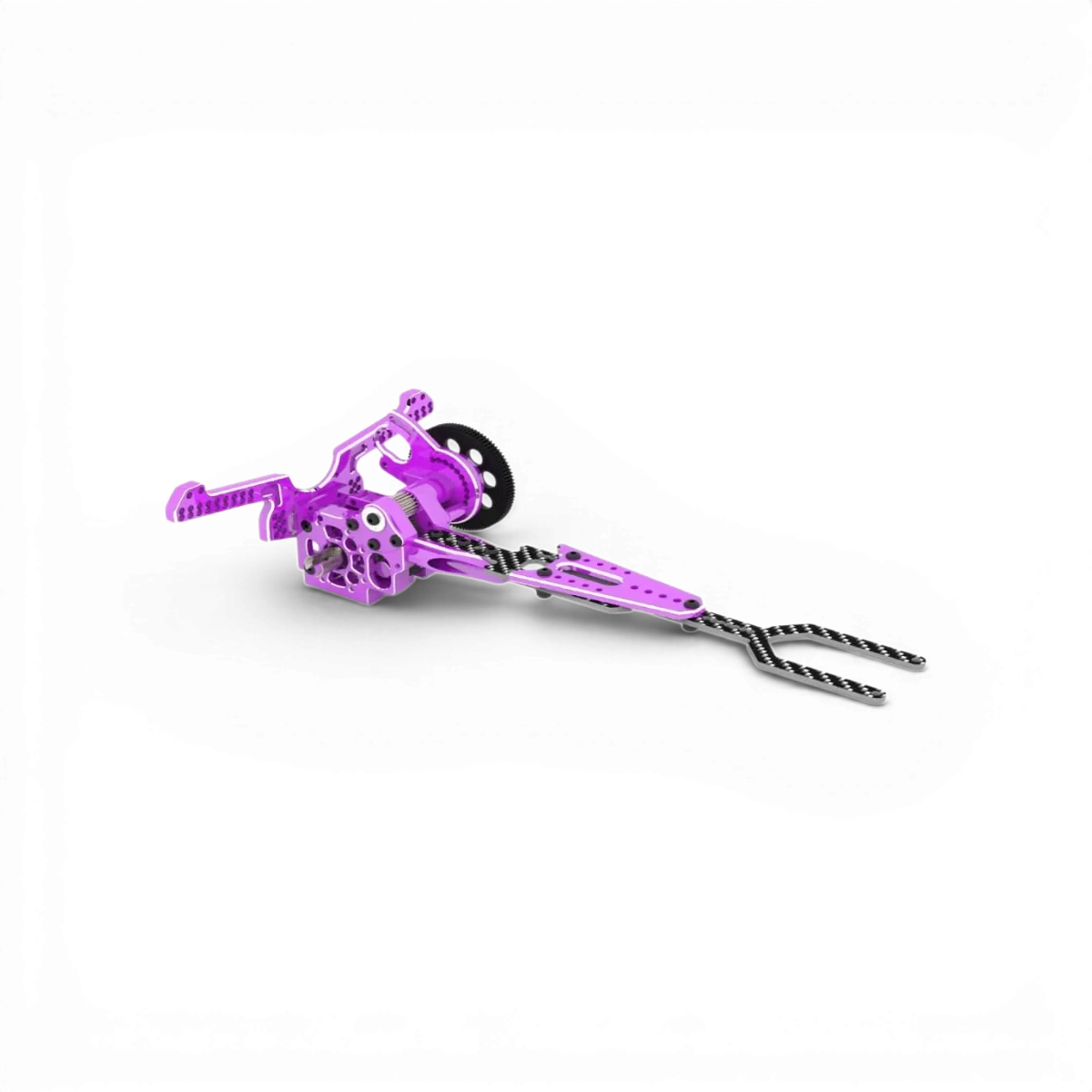 Cage différentielle violette RhinoRacing avec platine supérieure et tour amortisseur pour YD2, pièce de voiture RC.