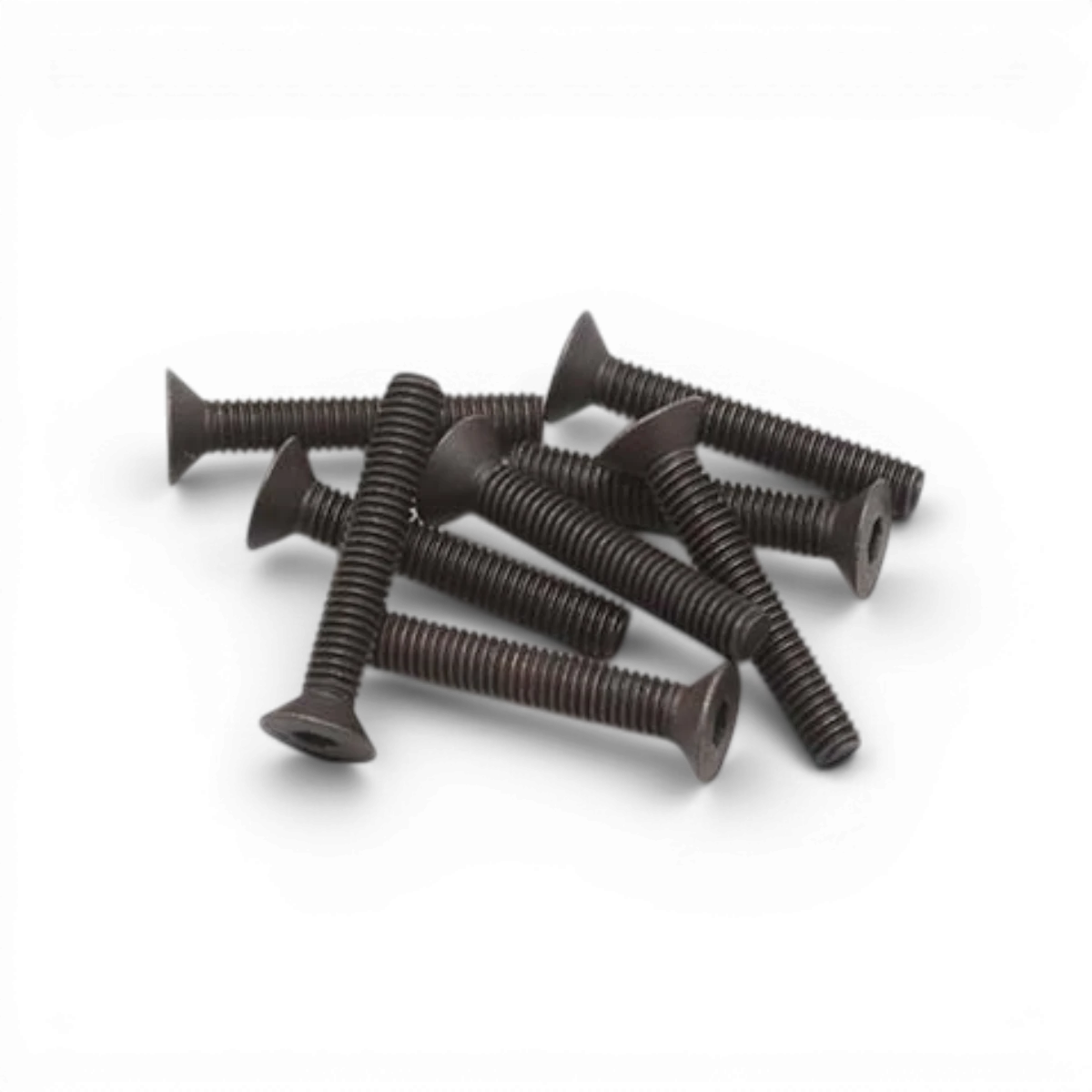 Vis en acier à tête plate 3x18mm de la marque Team Yokomo, pièce détachée pour modèles réduits.