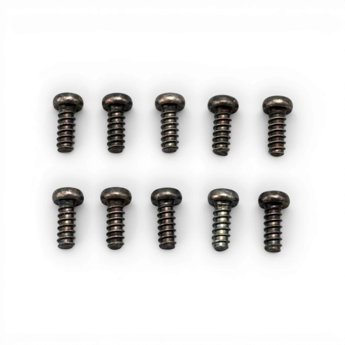 Jeu de 10 vis auto-taraudeuses M2x5 mm de la marque Team Yokomo, pièces détachées pour modélisme ou réparation.