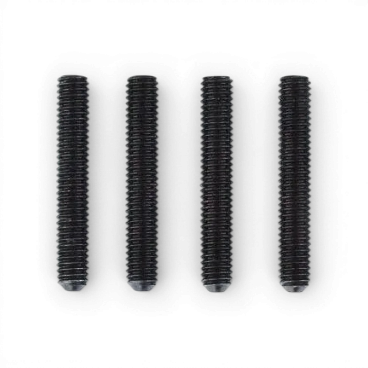 Jeu de 10 vis sans têtes M3×18mm de la marque Team Reve D, pièces détachées pour modèles RC, visible en gros plan.