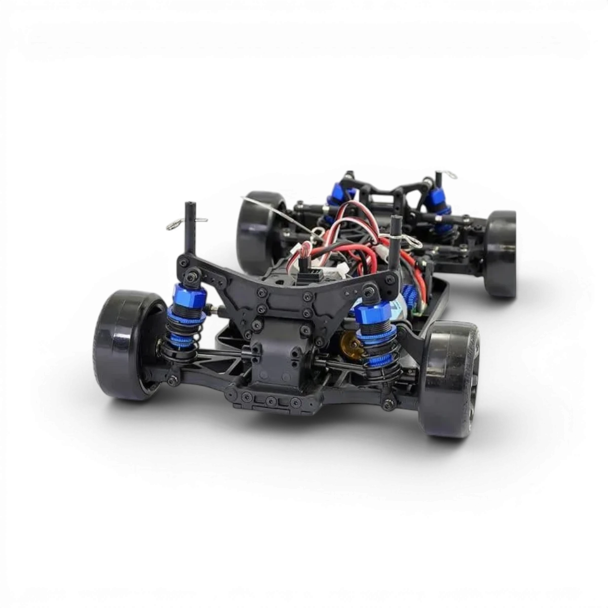 Voiture Banzai FTX 1/10 drift 4x4 rouge, modèle RC haute performance avec pneus tout-terrain et design sportif.
