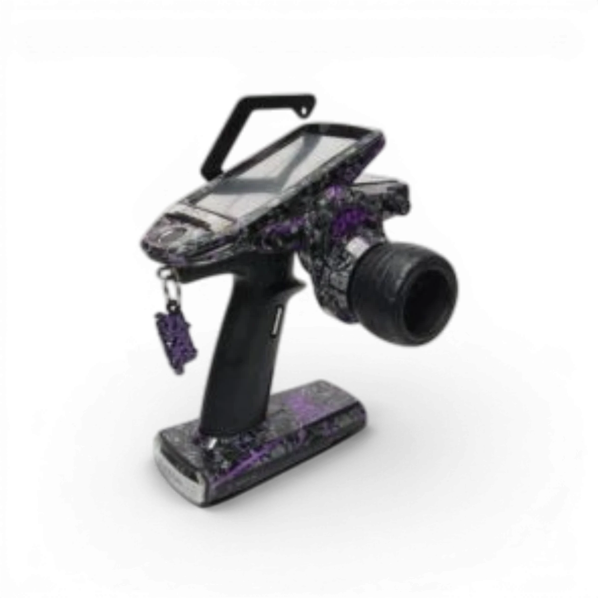 Volant électronique pour radios Futaba et Sanwa, marque Src Sideways RC, avec poignée ergonomique et boutons de contrôle.