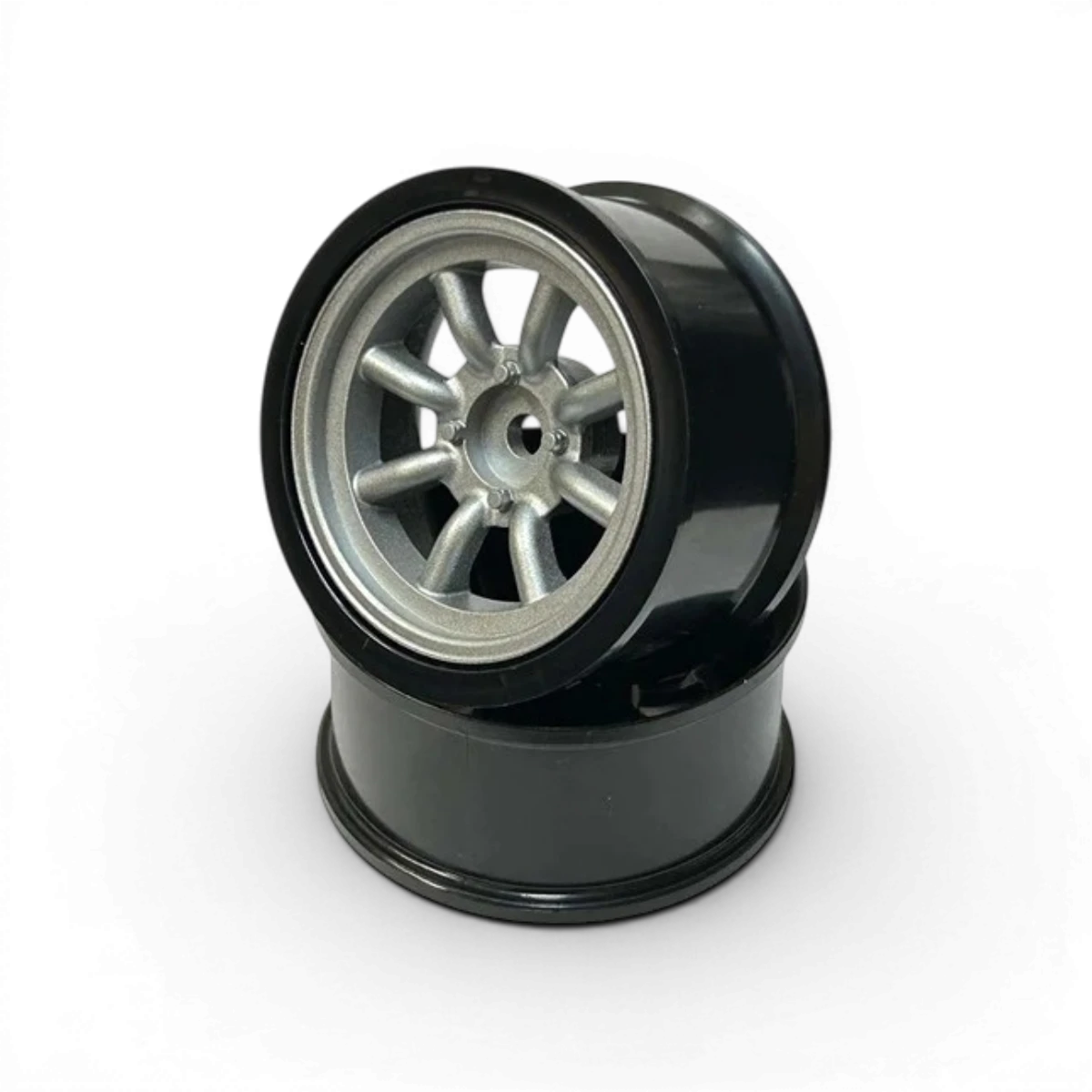 Jantes drift Watanabe FIFTEEN Series de 15 pouces, en alliage argenté avec offset +8, pour voitures RC Art.