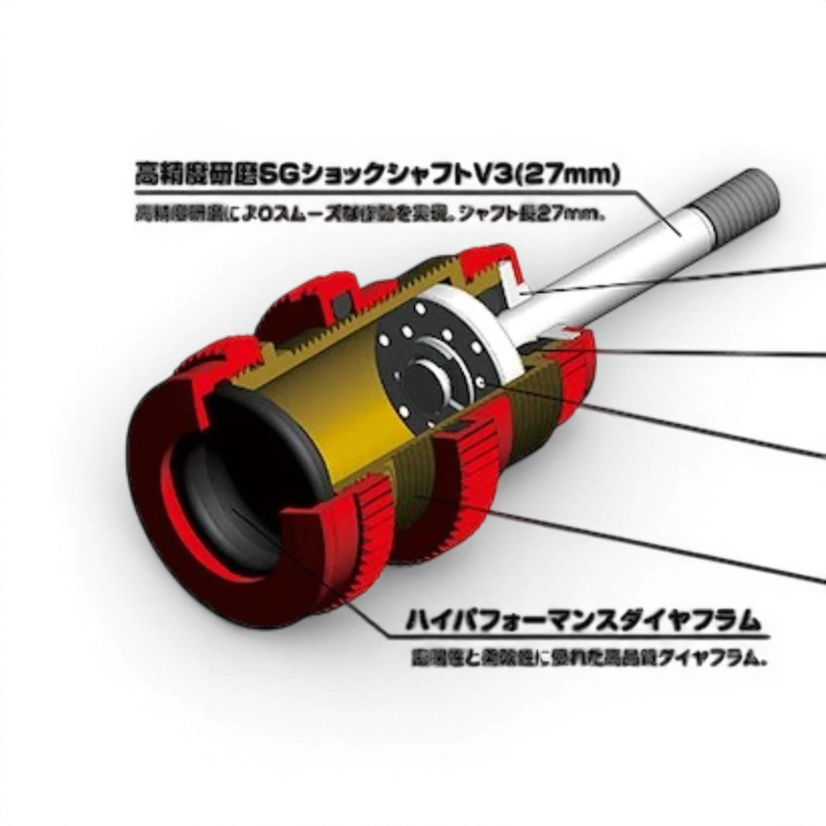 Amortisseurs Wrap-Up Next SG Shock 3, pièce détachée pour vélo, montrant le produit en détail avec logo et composants.