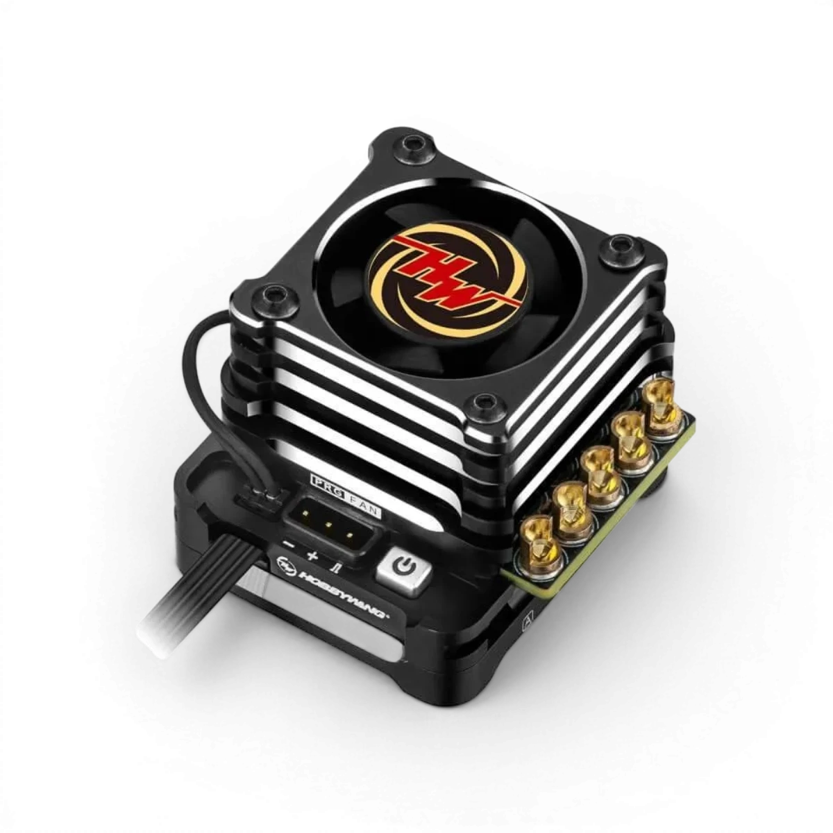 ESC Hobbywing Xerun XD10 Pro brushless drift électronique noir, avec connecteurs et composants visibles.