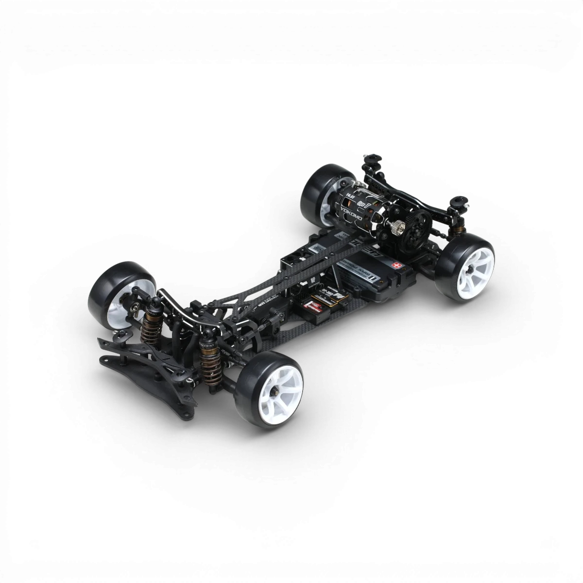 Châssis Kit RC Drift Super Drift SD3.0 de Team Yokomo, vue détaillée du châssis pour voiture RC.