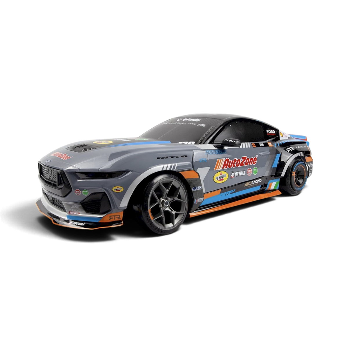 DriftParadiZ Ford Mustang GT RTR S650 James Deane-kaross i målad polykarbonat för RC-bil 1/10