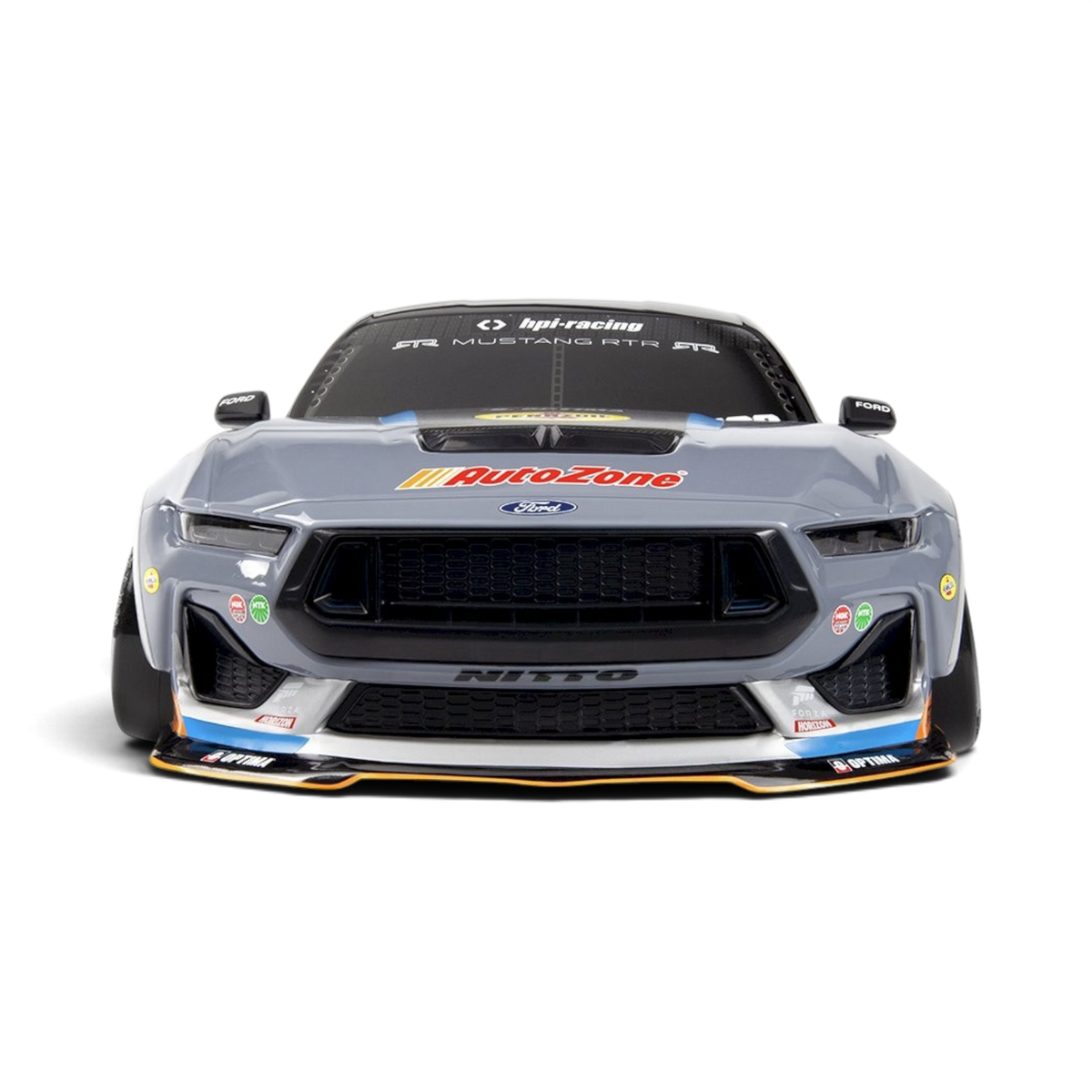 DriftParadiZ Ford Mustang GT RTR S650 James Deane-kaross i gråmålad polykarbonat för RC-bil 1/10
