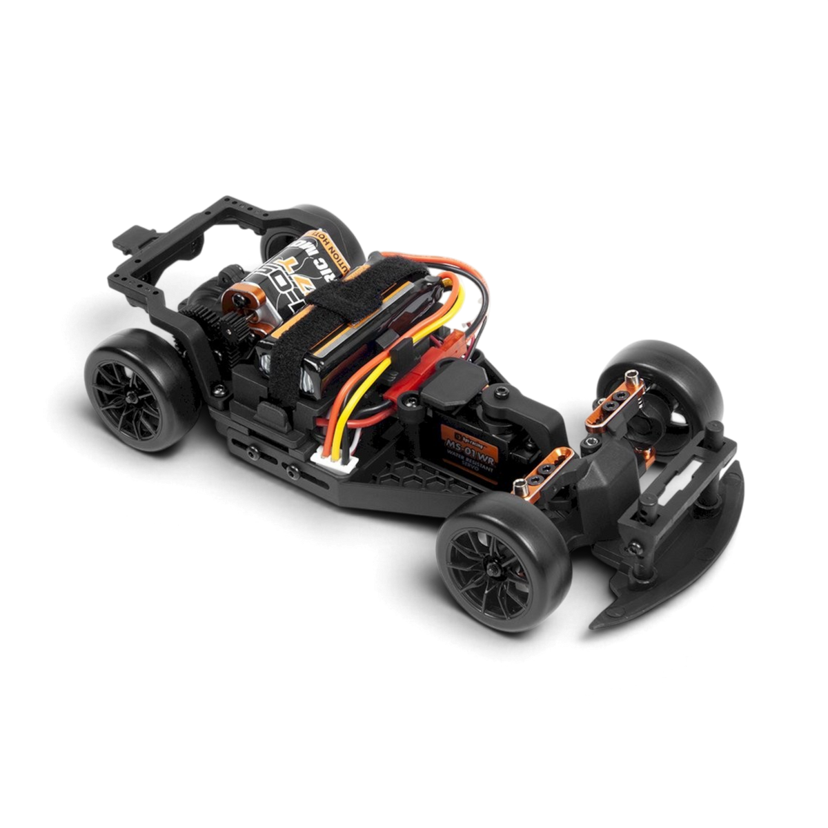 Voiture RC drift HPI Toyota GR Supra 2024 Metallic Dawn Blue, modèle RTR avec carrosserie en bleu métallisé.