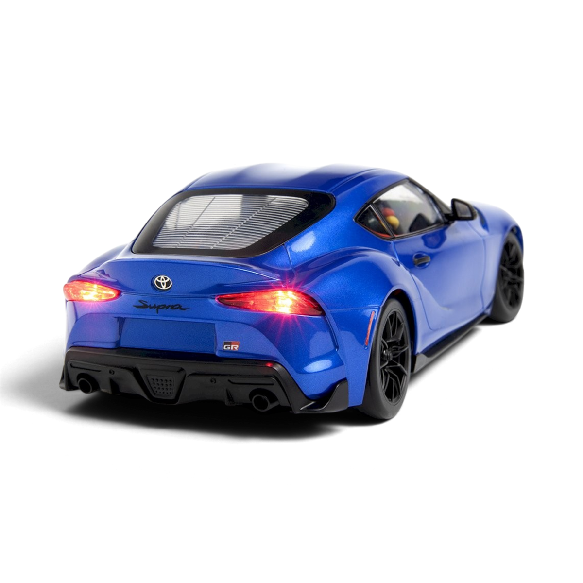 Voiture RC Drift HPI Toyota GR Supra 2024 Metallic Dawn Blue, modèle réduit réaliste pour collection et pilotage.