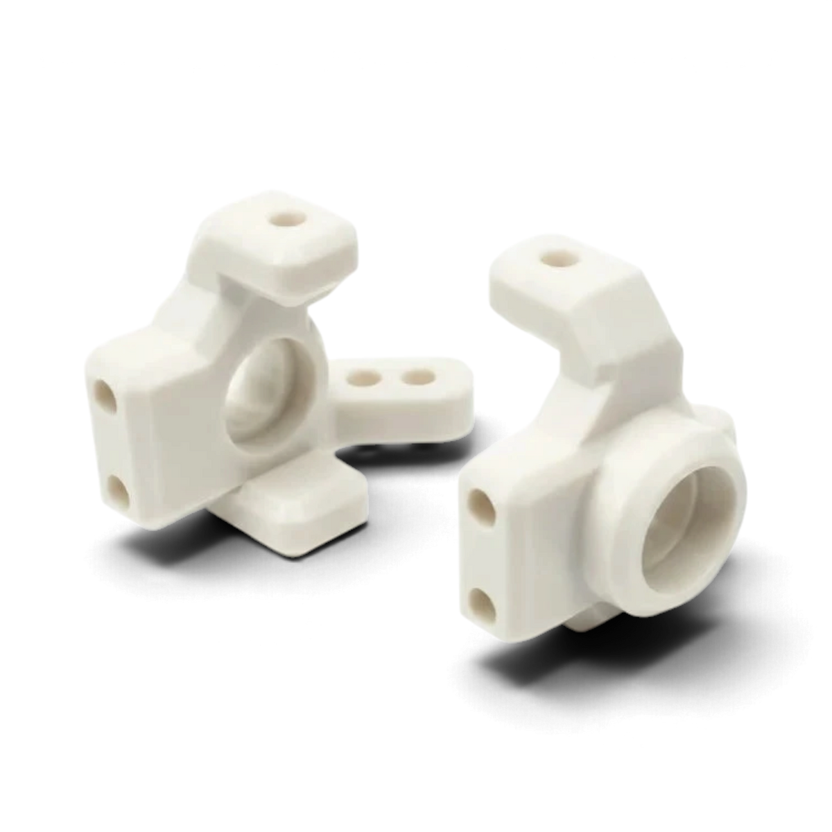 Fusées avant Topline M-SPEC ZERO pour RC Drift, en derlin blanc avec roulements entièrement céramique