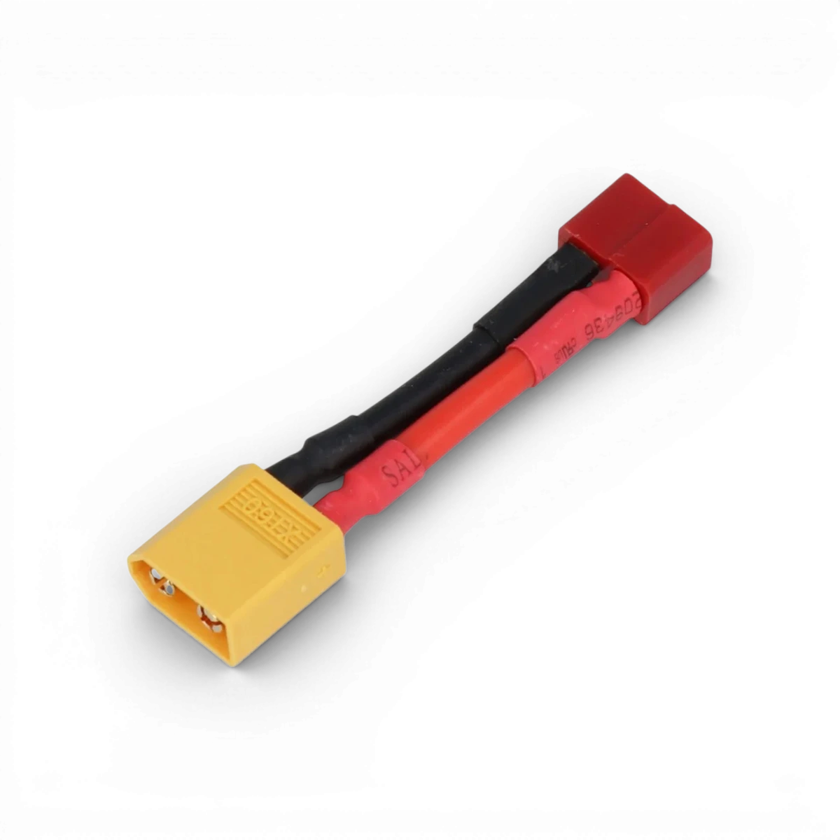 Adaptateur avec câble T-Plug (F) vers XT60 (M) de 50mm, câble électronique Absima pour connexions électriques.