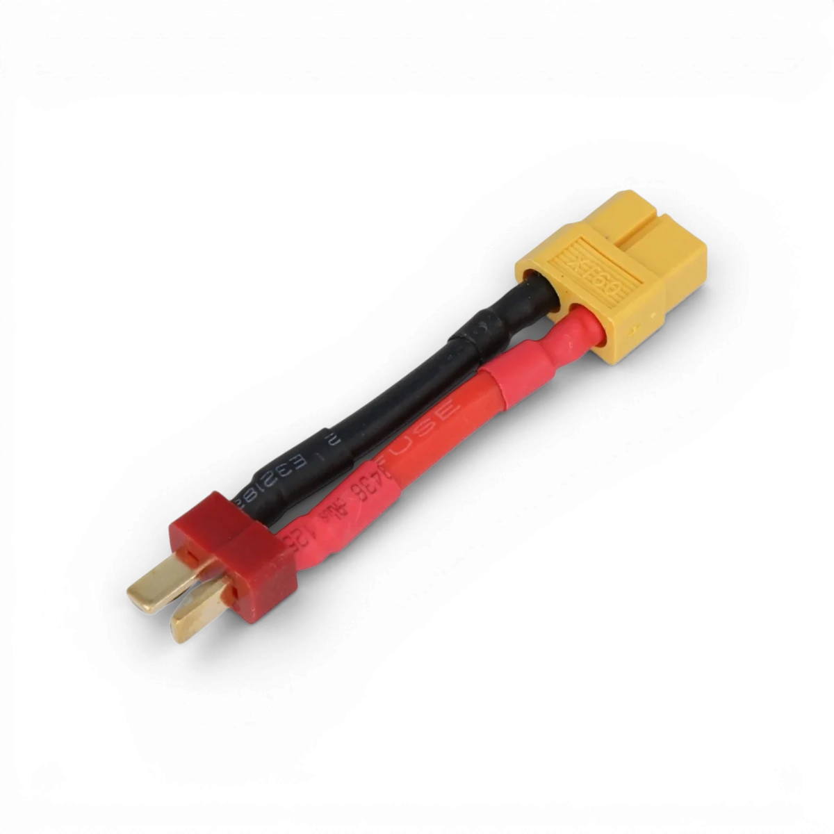 Adaptateur avec câble T-Plug (M) à XT60 (F) de 50mm, câble électronique de marque Absima, pour connexion de batteries RC.