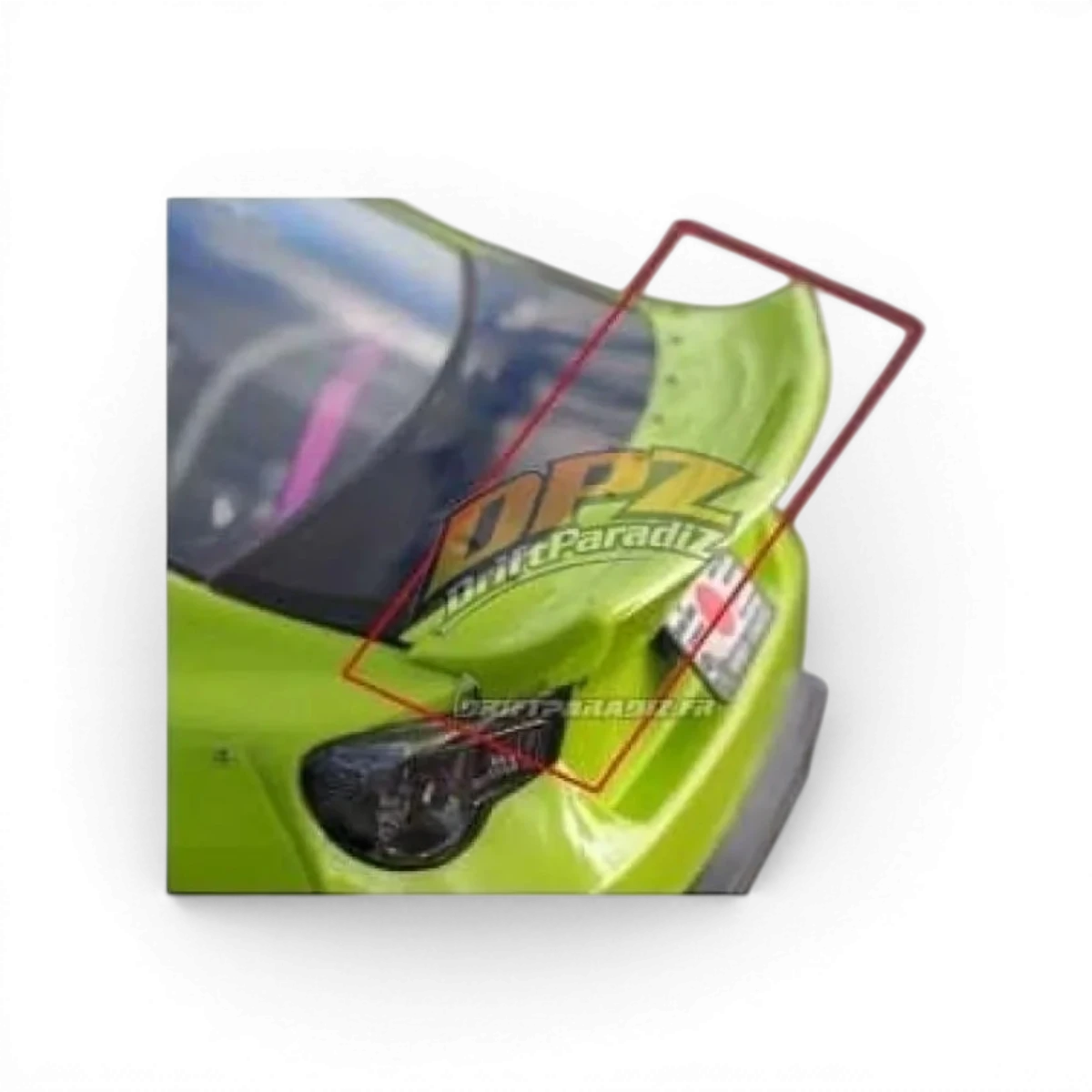 Aileron Rocket Bunny pour GT86 ou autre voiture, pièce de customisation signée Addiction RC Design, vue de côté.