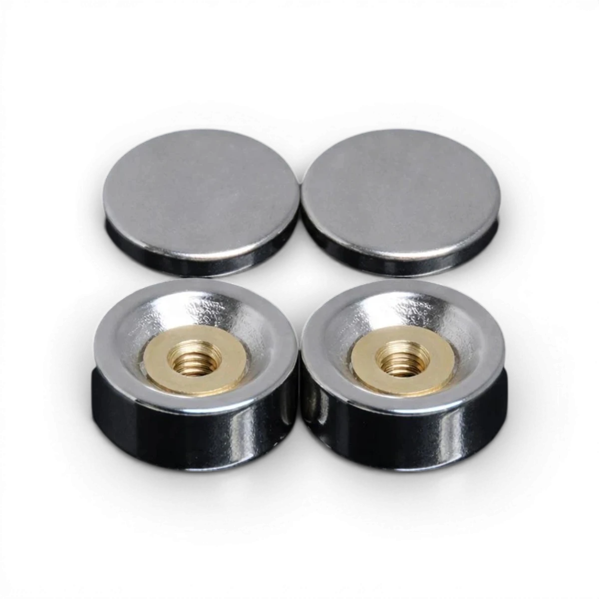 Aimants de fixation pour carrosserie Wrap-UP Next, vis Screw Lock Ø12×5mm et Ø12×2mm, fixation solide et durable.
