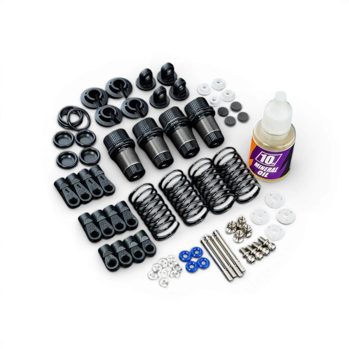 Amortisseurs en aluminium réglables TR60 noirs de Max Speed Technology, pièces détachées pour véhicule.