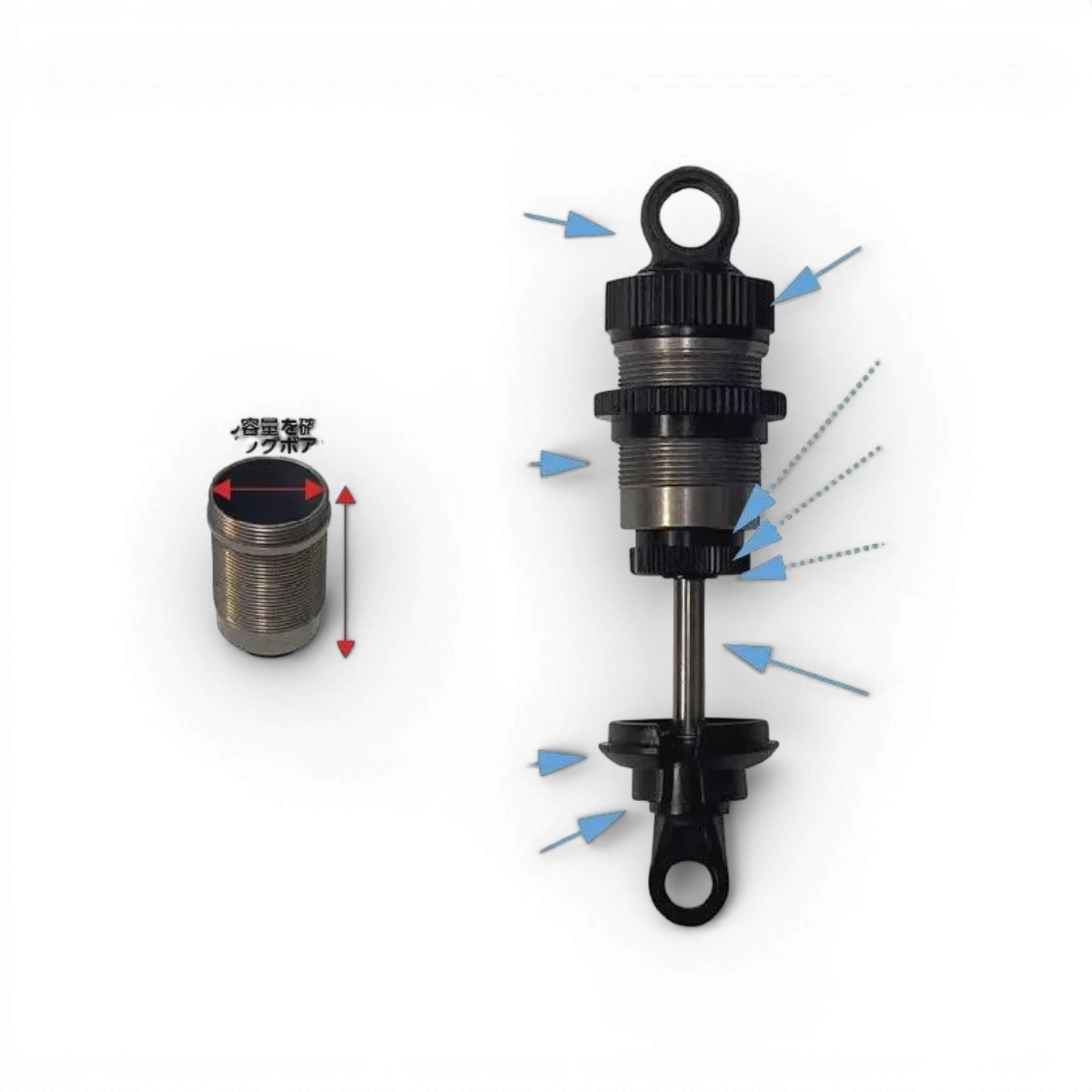 Amortisseurs High Bigbore Premium 30mm de la marque Topline, pièce détachée pour suspension robuste et performante.