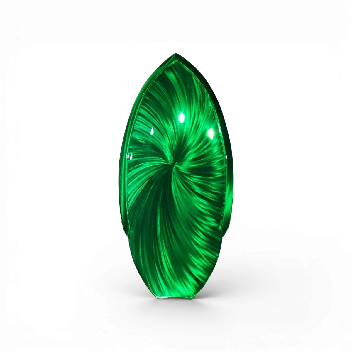 Effet de peinture auto Air Candy 2.O Vert Émeraude de Createx Colors sur une surface automobile.