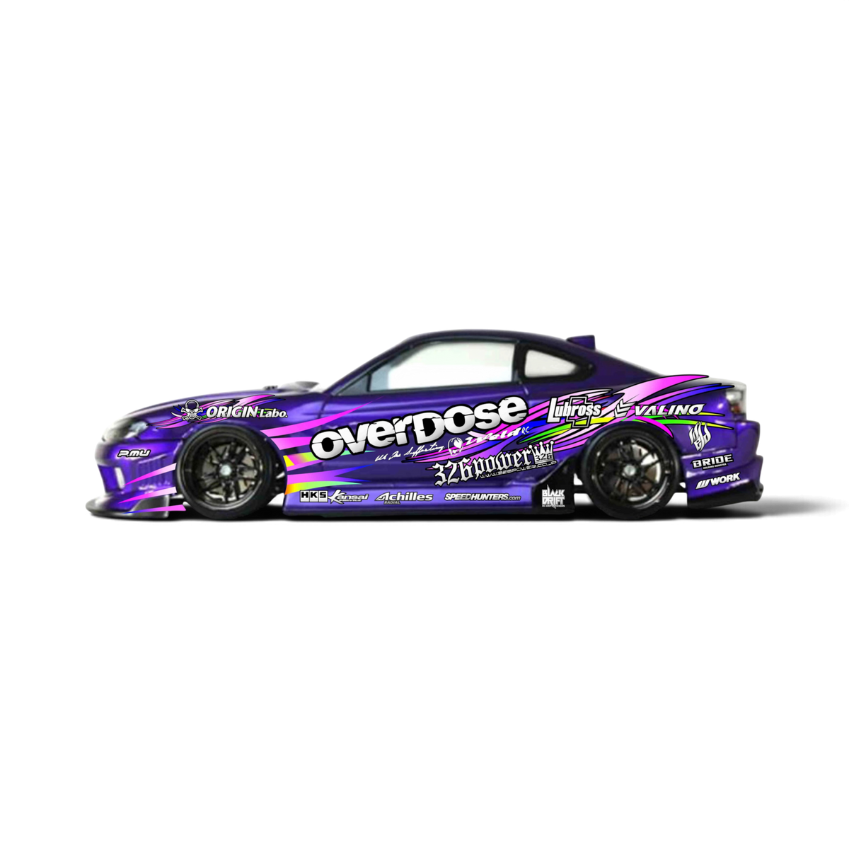 Autocollant de décoration complète Overdose de Black Drift Stickers, motif noir pour personnaliser véhicules ou surfaces.