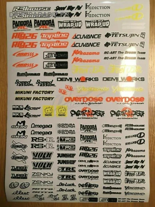 Autocollants sponsors noirs de la marque Black Drift, collection de trois stickers décoratifs pour voitures.